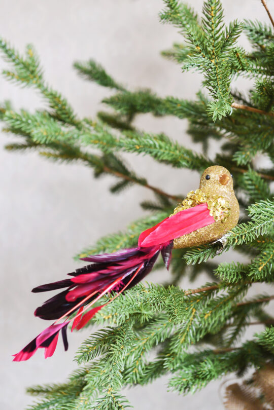 decorazione natalizia glitter red